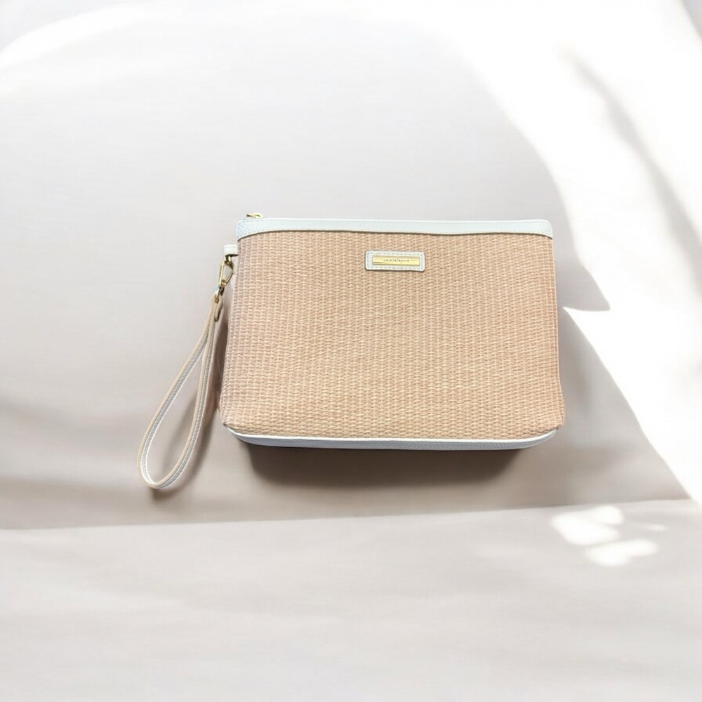Nanetta Lepore Straw Clutch Wristlet NWOT